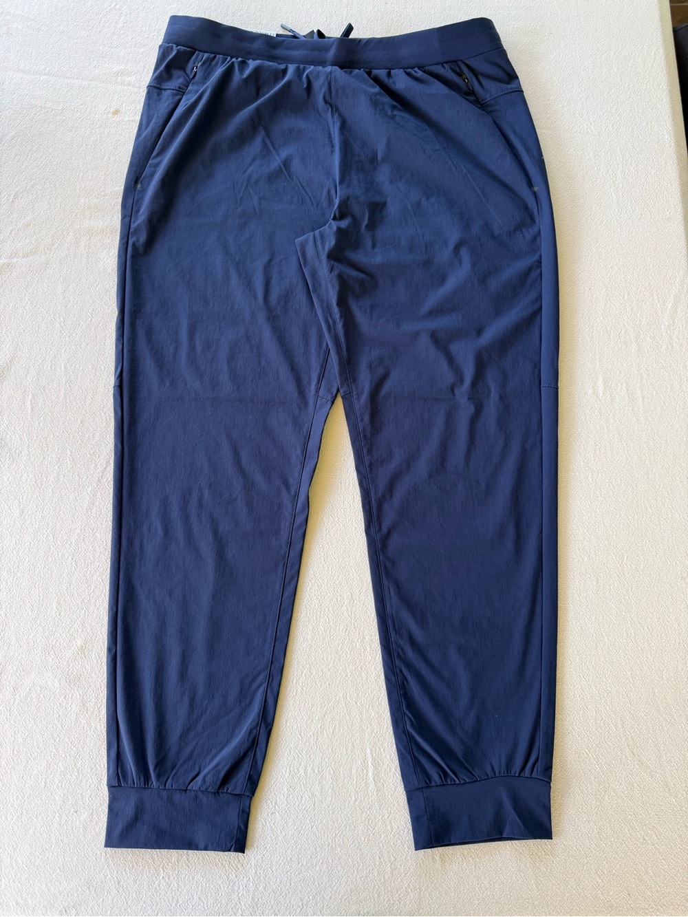 SOYBU Performance Jogger Pants XL Blue Stretch Zip Pocket Athleisure NWT - Picture 3 of 14